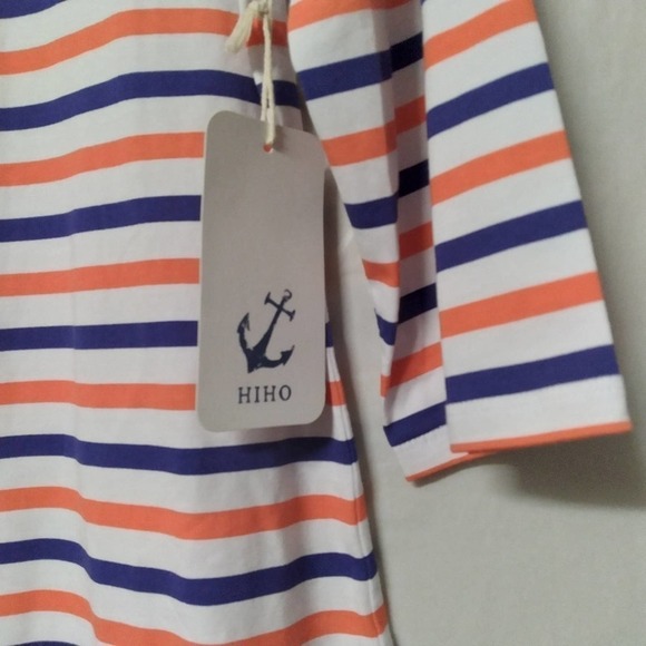 HIHO Harbour Stripe 3/4 Sleeve Tee Dress - Picture 3 of 7